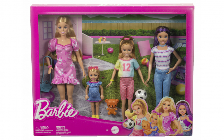 4 сестрички Barbie, Skipper, Stacie, Chelsea - Barbie family set 2024